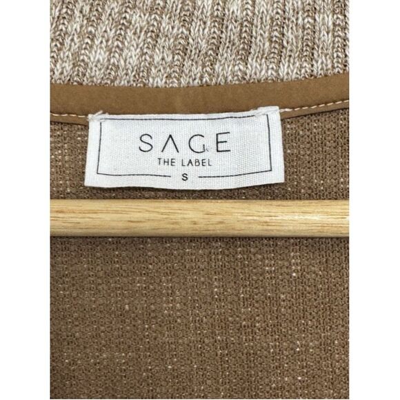 Sage The Label Button Front Cardigan Neutral Small - Picture 4 of 9